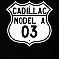 1903 Cadillac Model A Highway Route Sign T Shirt