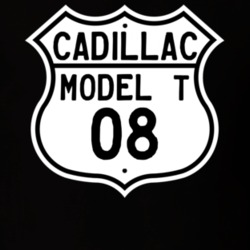 1908 Cadillac Model T Highway Route Sign T Shirt