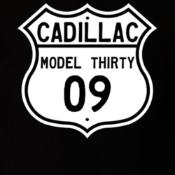 1909 Cadillac Model Thirty Highway Route Sign T Shirt
