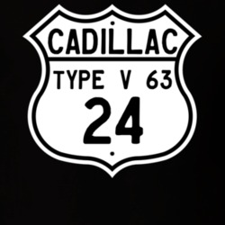 1924 Cadillac Type V 63 Highway Route Sign T Shirt