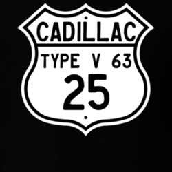 1925 Cadillac Type V 63 Highway Route Sign T Shirt