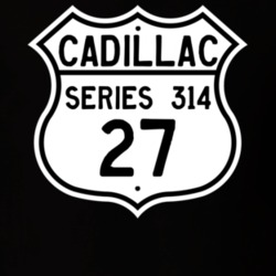 1927 Cadillac Series 314 Highway Route Sign T Shirt