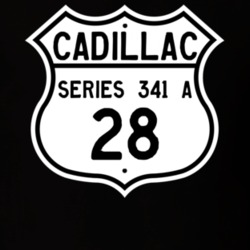 1928 Cadillac Series 341 A Highway Route Sign T Shirt