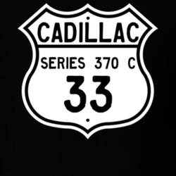 1933 Cadillac Series 370 C Highway Route Sign T Shirt