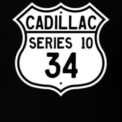 1934 Cadillac Series 10 Highway Route Sign T Shirt