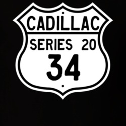 1934 Cadillac Series 20 Highway Route Sign T Shirt