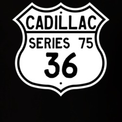 1936 Cadillac Series 75 Highway Route Sign T Shirt