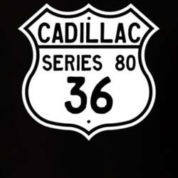 1936 Cadillac Series 80 Highway Route Sign T Shirt