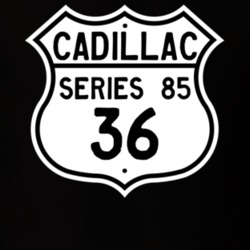 1936 Cadillac Series 85 Highway Route Sign T Shirt
