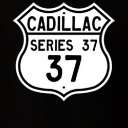 1937 Cadillac Series 37 Highway Route Sign T Shirt