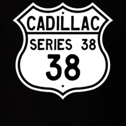 1938 Cadillac Series 38 Highway Route Sign T Shirt