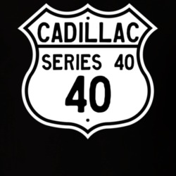 1940 Cadillac Series 40 Highway Route Sign T Shirt