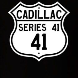 1941 Cadillac Series 41 Highway Route Sign T Shirt