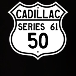 1950 Cadillac Series 61 Highway Route Sign T Shirt
