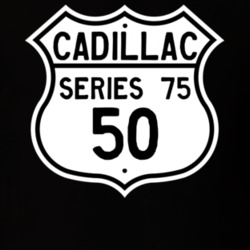 1950 Cadillac Series 75 Highway Route Sign T Shirt