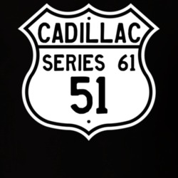 1951 Cadillac Series 61 Highway Route Sign T Shirt