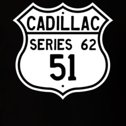 1951 Cadillac Series 62 Highway Route Sign T Shirt