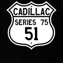 1951 Cadillac Series 75 Highway Route Sign T Shirt