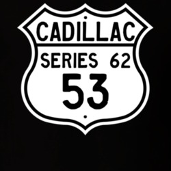1953 Cadillac Series 62 Highway Route Sign T Shirt