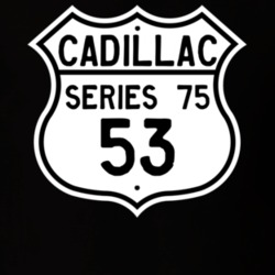 1953 Cadillac Series 75 Highway Route Sign T Shirt
