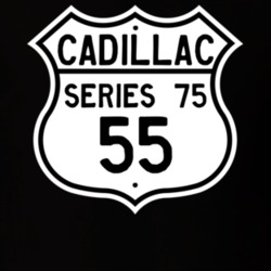 1955 Cadillac Series 75 Highway Route Sign T Shirt