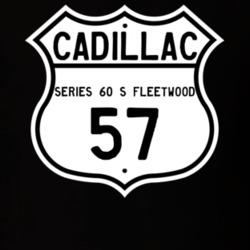 1957 Cadillac Series 60 S Fleetwood Highway Route Sign T Shirt