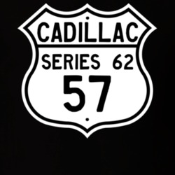 1957 Cadillac Series 62 Highway Route Sign T Shirt