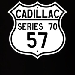1957 Cadillac Series 70 Highway Route Sign T Shirt