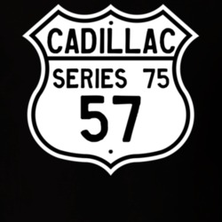 1957 Cadillac Series 75 Highway Route Sign T Shirt
