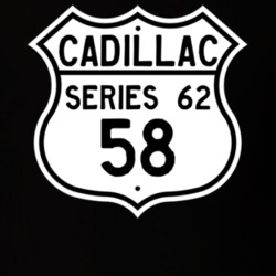1958 Cadillac Series 62 Highway Route Sign T Shirt