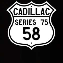 1958 Cadillac Series 75 Highway Route Sign T Shirt