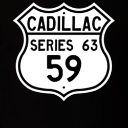 1959 Cadillac Series 63 Highway Route Sign T Shirt