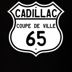 1965 Cadillac Coupe De Ville Highway Route Sign T Shirt