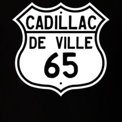 1965 Cadillac De Ville Highway Route Sign T Shirt