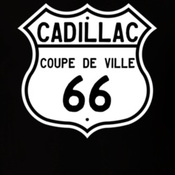 1966 Cadillac Coupe De Ville Highway Route Sign T Shirt