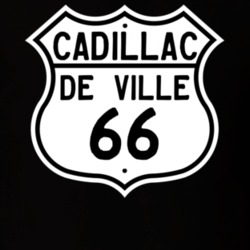 1966 Cadillac De Ville Highway Route Sign T Shirt