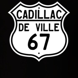 1967 Cadillac De Ville Highway Route Sign T Shirt