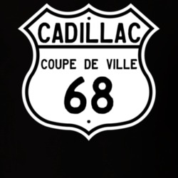 1968 Cadillac Coupe De Ville Highway Route Sign T Shirt
