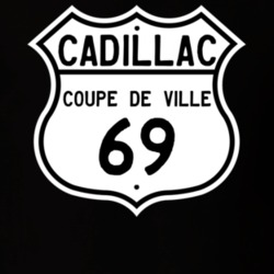 1969 Cadillac Coupe De Ville Highway Route Sign T Shirt