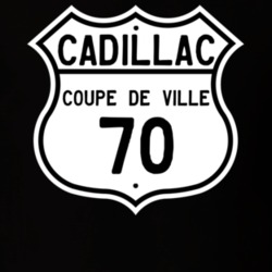 1970 Cadillac Coupe De Ville Highway Route Sign T Shirt