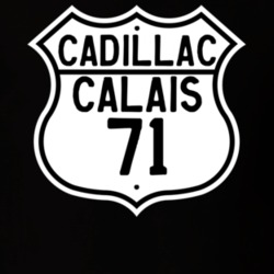 1971 Cadillac Calais Highway Route Sign T Shirt
