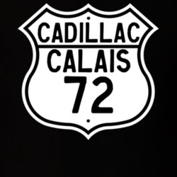 1972 Cadillac Calais Highway Route Sign T Shirt