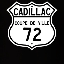 1972 Cadillac Coupe De Ville Highway Route Sign T Shirt