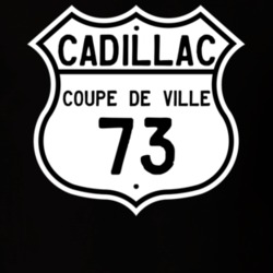 1973 Cadillac Coupe De Ville Highway Route Sign T Shirt