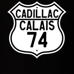 1974 Cadillac Calais Highway Route Sign T Shirt