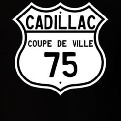 1975 Cadillac Coupe De Ville Highway Route Sign T Shirt