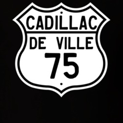 1975 Cadillac De Ville Highway Route Sign T Shirt
