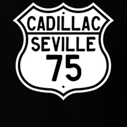 1975 Cadillac Seville Highway Route Sign T Shirt