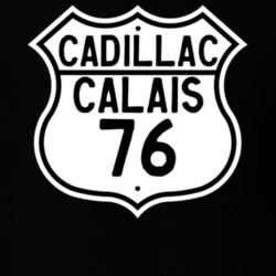 1976 Cadillac Calais Highway Route Sign T Shirt