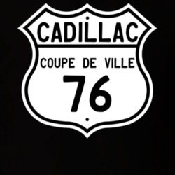 1976 Cadillac Coupe De Ville Highway Route Sign T Shirt